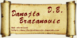 Danojlo Bratanović vizit kartica
